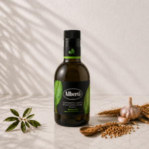 Aceite de Oliva Extra Virgen con Albahaca Alberti
